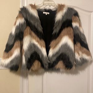 Cute faux fur jacket!